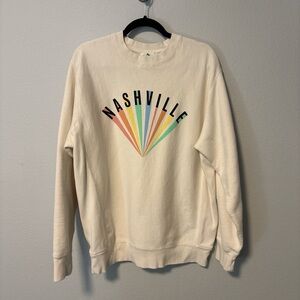 Cream Nashville Graphic Sweatshirt